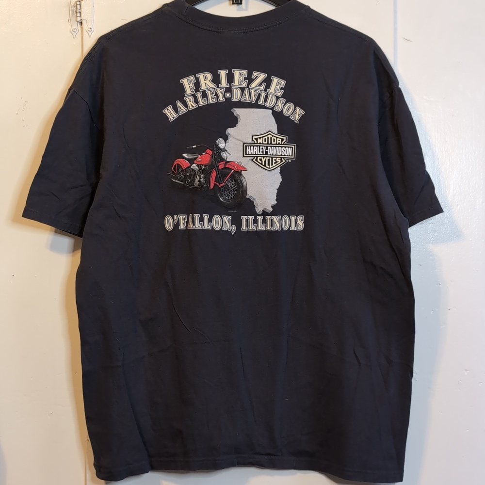 Harley Davidson Illinois logo tee mens XXL